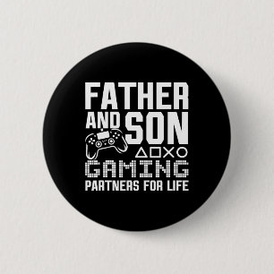 Badge Rond 5 Cm Père Et Fils Partenaires De Jeux Pour La Vie Jeu D
