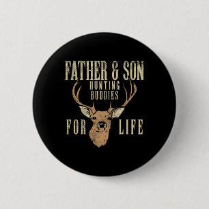 Badge Rond 5 Cm Père Fils Chasse Buddies Correspondant Chasseur Pa