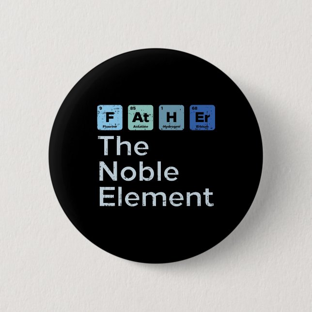 Badge Rond 5 Cm Père Le Noble Élément Science Chimie Pères (Devant)