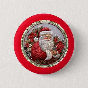 Badge Rond 5 Cm Père Noël