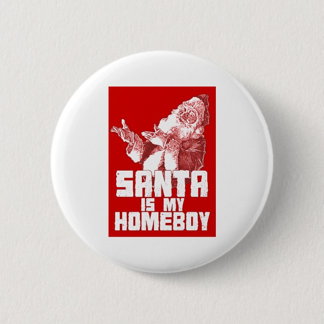 Badge Rond 5 Cm père Noël (Devant)