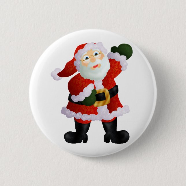 Badge Rond 5 Cm Père Noël (Devant)