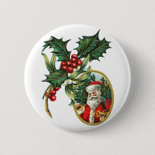 Badge Rond 5 Cm Père Noël