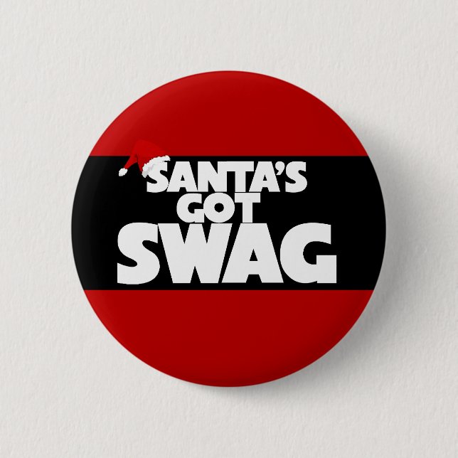 Badge Rond 5 Cm PÈRE NOËL a SWAG (Devant)