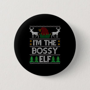 Badge Rond 5 Cm Père Noël Autoritaire Ensemble de Groupe de Noël d