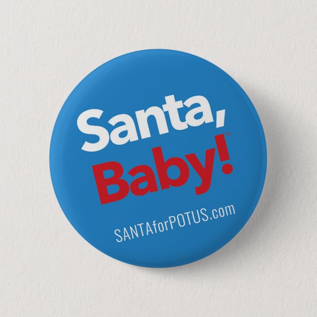 Badge Rond 5 Cm "Père Noël, bébé !" 2,25" bouton (Devant)