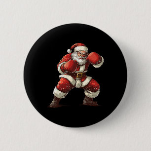 Badge Rond 5 Cm Père Noël Boxe Xmas Mixed martial art Muay Thai Lo
