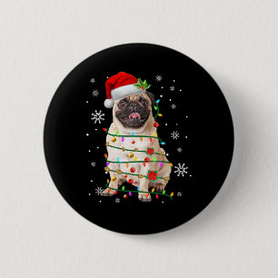 Badge Rond 5 Cm Père Noël Carlin Feux de Noël Feux de Noël Amoureu