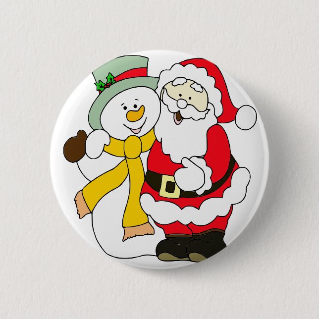 Badge Rond 5 Cm père Noël-claus (Devant)