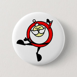 Badge Rond 5 Cm PÈRE NOËL DANSANT le bouton #2