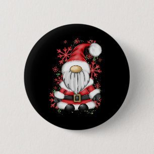 Badge Rond 5 Cm Père Noël de Noël Homme M Monsieur Claus Gnome Pyj