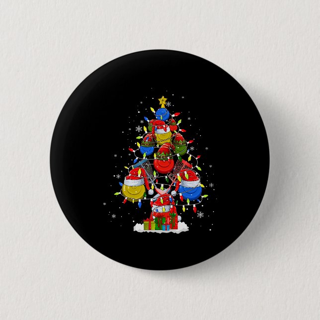 Badge Rond 5 Cm Père Noël Elf Disc Golf Outils de balle Xmas Tree  (Devant)