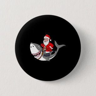 Badge Rond 5 Cm Père Noël équitation Requin Noël Garçons Filles En