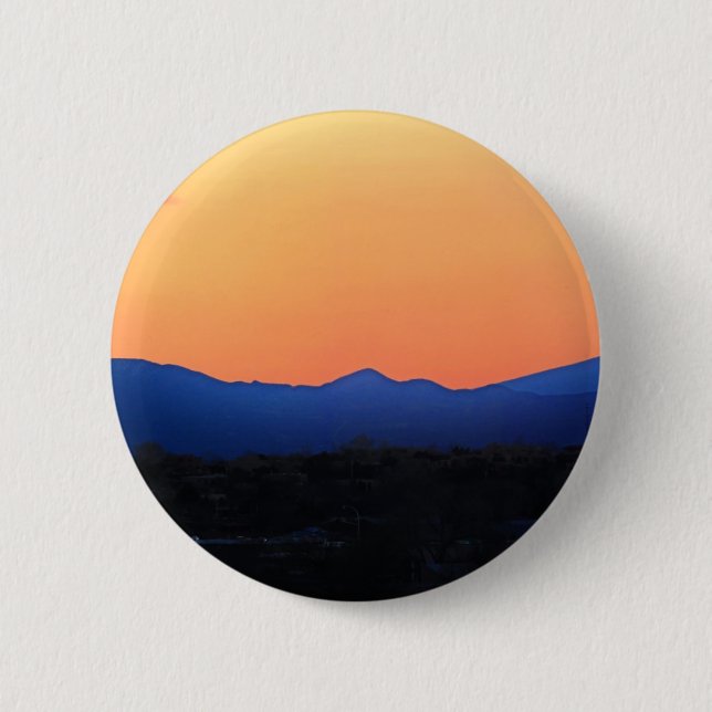 Badge Rond 5 Cm Père Noël Fe Nouveau-Mexique (Devant)