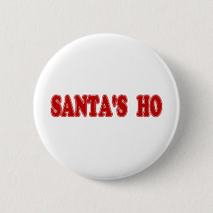 Badge Rond 5 Cm Père Noël Ho