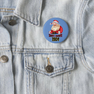 Badge Rond 5 Cm Père Noël - Ho favori