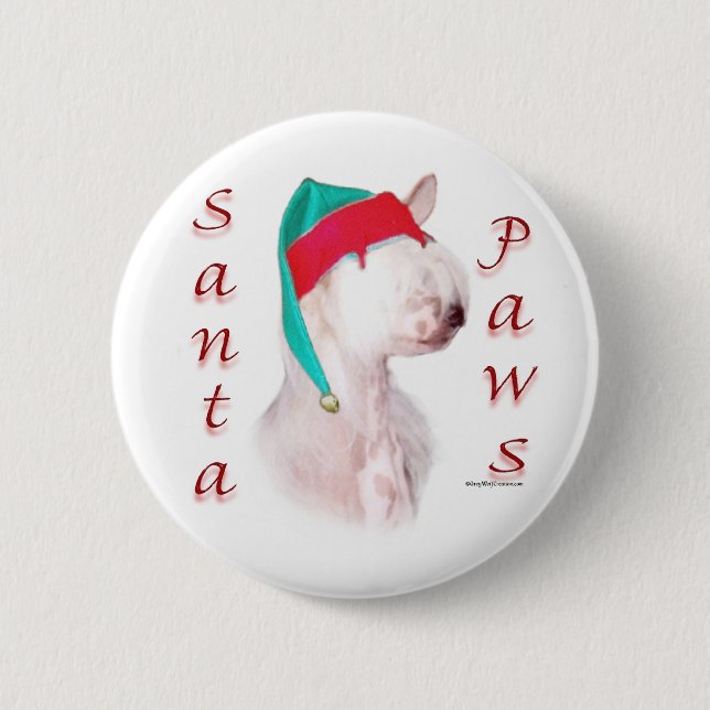 Badge Rond 5 Cm Père Noël Paws Chinois (Devant)