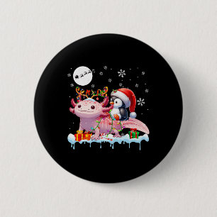Badge Rond 5 Cm Père Noël Penguin équitation Axolotl Reindeer Noël
