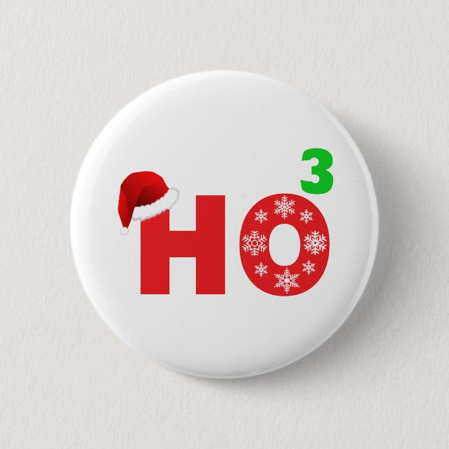 Badge Rond 5 Cm père Noël rit de Noël (Devant)