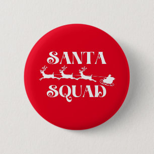 Badge Rond 5 Cm Père Noël Squad Noël