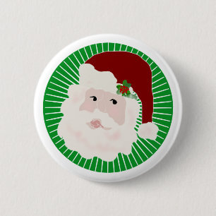 Badge Rond 5 Cm Père Noël traditionnel