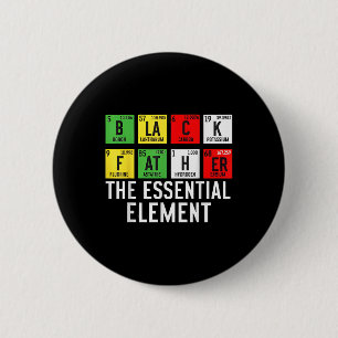 Badge Rond 5 Cm Père noir L'élément essentiel Fête des pères Jun
