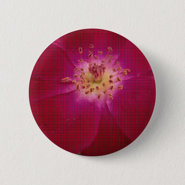 Badge Rond 5 Cm Perfection pétale : À damiers Rose Art Motif pétal (Devant)