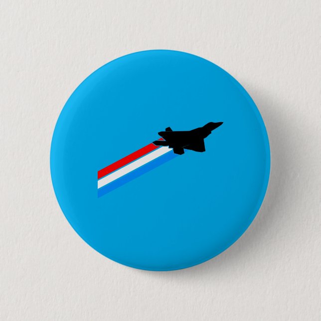 Badge Rond 5 Cm Performance du chasseur F-22 Raptor (Devant)