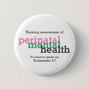 Badge Rond 5 Cm PERINATAL MENTAL HEALTH Raise Awareness Customized
