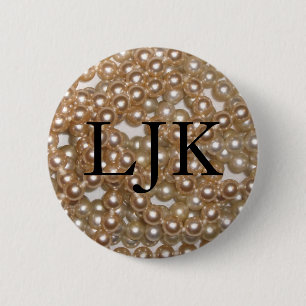 Badge Rond 5 Cm Perles