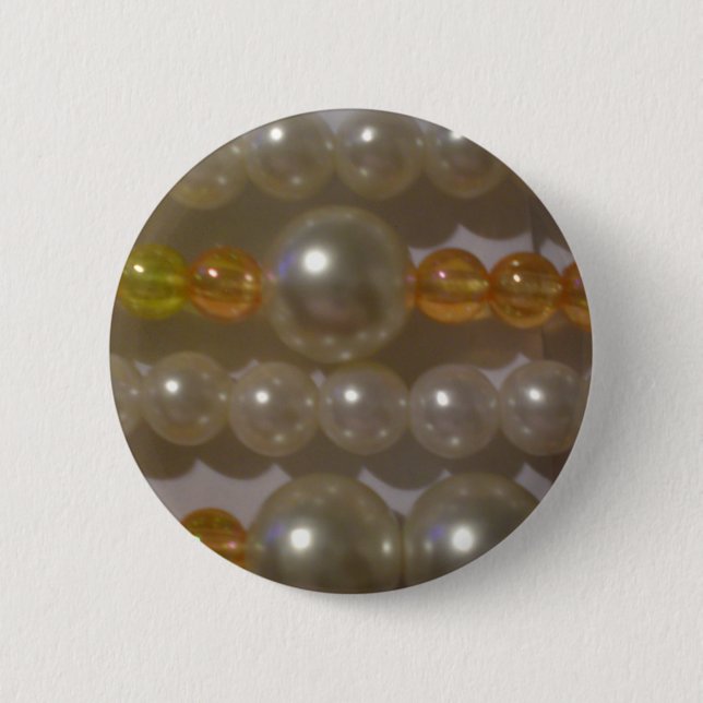 Badge Rond 5 Cm Perles de perle (Devant)