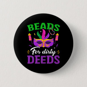 Badge Rond 5 Cm Perles pour les actes sales Mardi Gras Carnival Ce