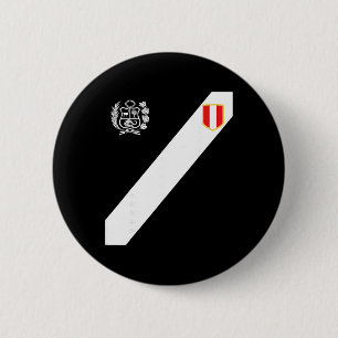 Badge Rond 5 Cm Pérou Maillot Rouge Drapeau Péruvien Escudo Rétro