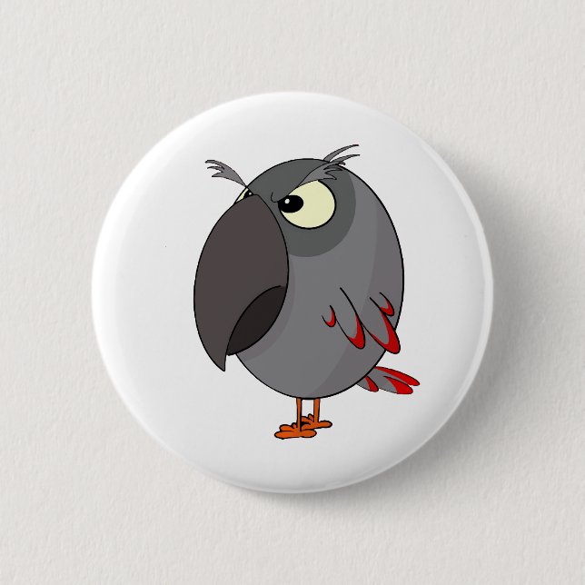 Badge Rond 5 Cm perroquet gris africain (Devant)