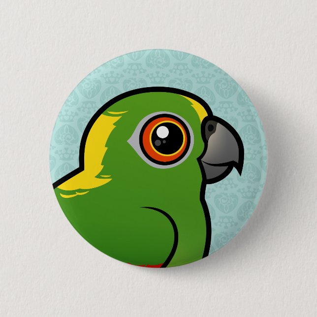 Badge Rond 5 Cm Perroquet Jaune-naped de Birdorable (Devant)