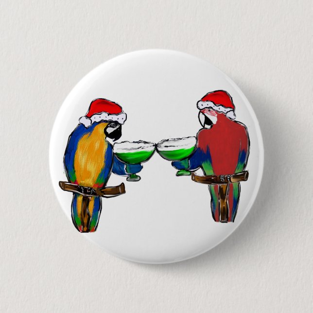 BADGE ROND 5 CM PERROQUETS (Devant)
