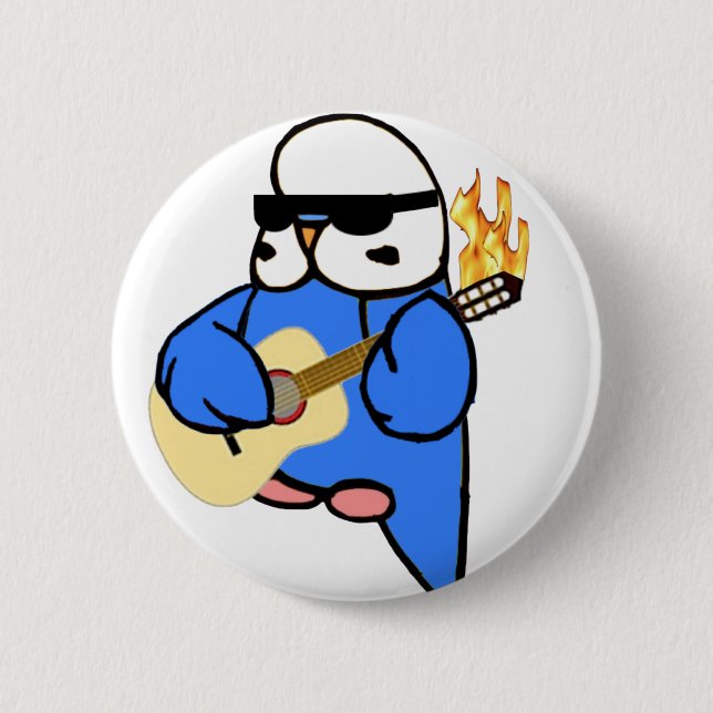 Badge Rond 5 Cm Perruche anglaise débranchée (Devant)