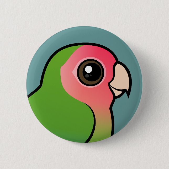 Badge Rond 5 Cm perruche Attrayant-faite face (Devant)