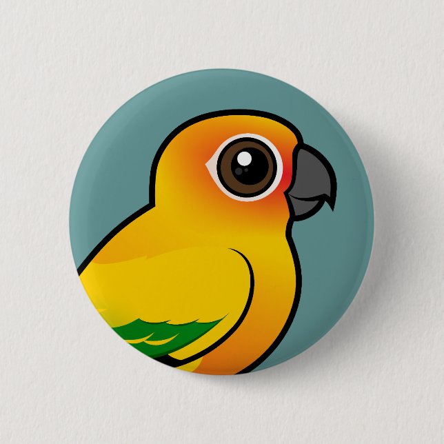 Badge Rond 5 Cm Perruche de Birdorable Sun (Devant)