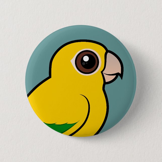 Badge Rond 5 Cm Perruche d'or de Birdorable (Devant)
