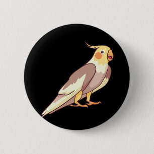 Badge Rond 5 Cm Perruche oiseau cockatiel
