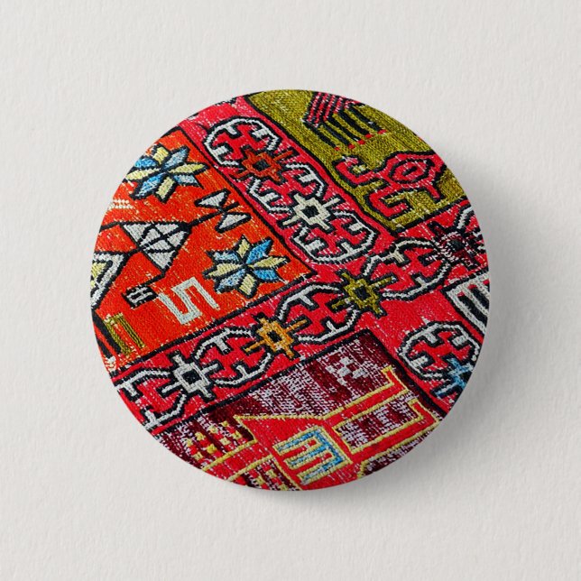Badge Rond 5 Cm Perse orientale, Motif turc, Moquette (Devant)