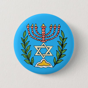 Badge Rond 5 Cm Persian Magen David Menorah