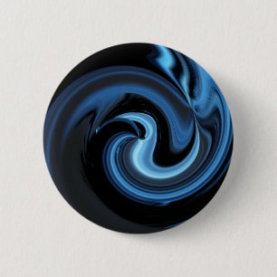 Badge Rond 5 Cm *personalize* bleu abstrait d'oiseau