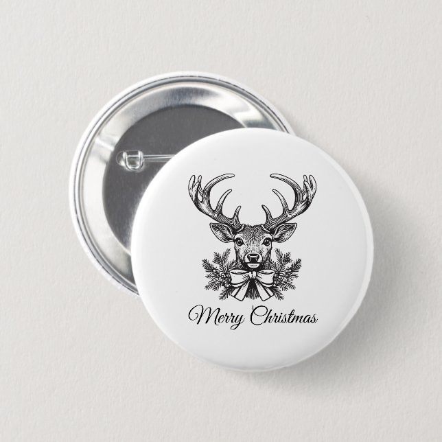 Badge Rond 5 Cm Personalized Christmas Button–Custom Seasonal Pin (Devant & derrière)