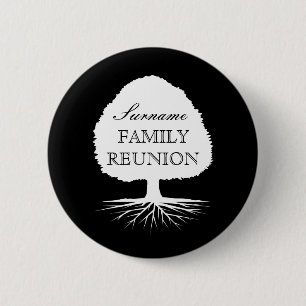 Badge Rond 5 Cm Personalized family reunion family tree buttons