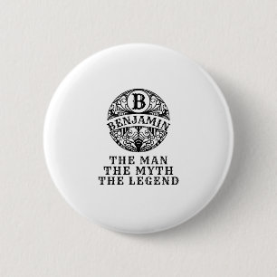 Badge Rond 5 Cm Personalized Fathers day   the man the myth legend