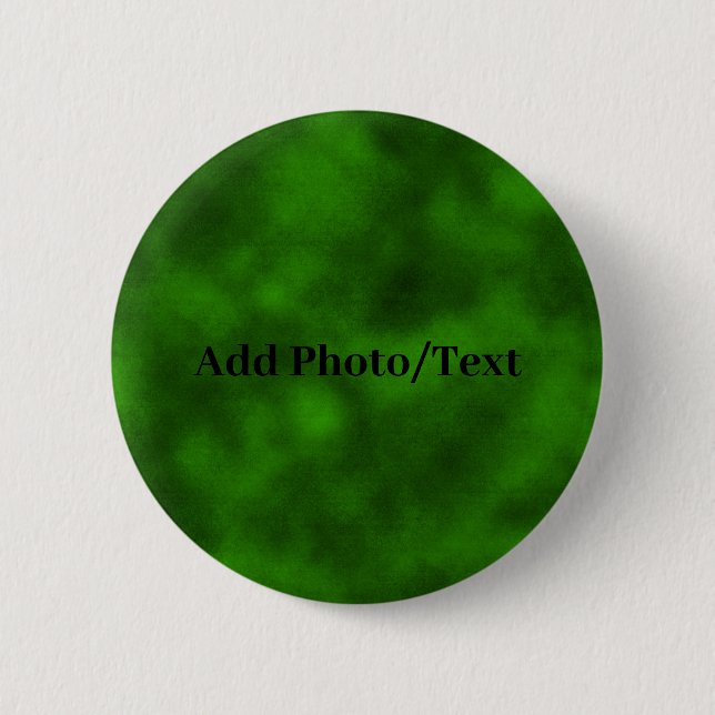 Badge Rond 5 Cm Personalized Green Velvet Add Your Photo or Text (Devant)