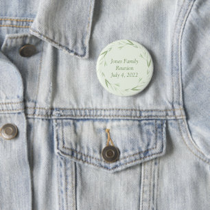 Badge Rond 5 Cm Personalized greenery theme family reunion