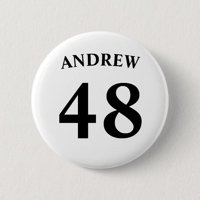 Badge Rond 5 Cm Personalized name and Jersey number  (Devant)